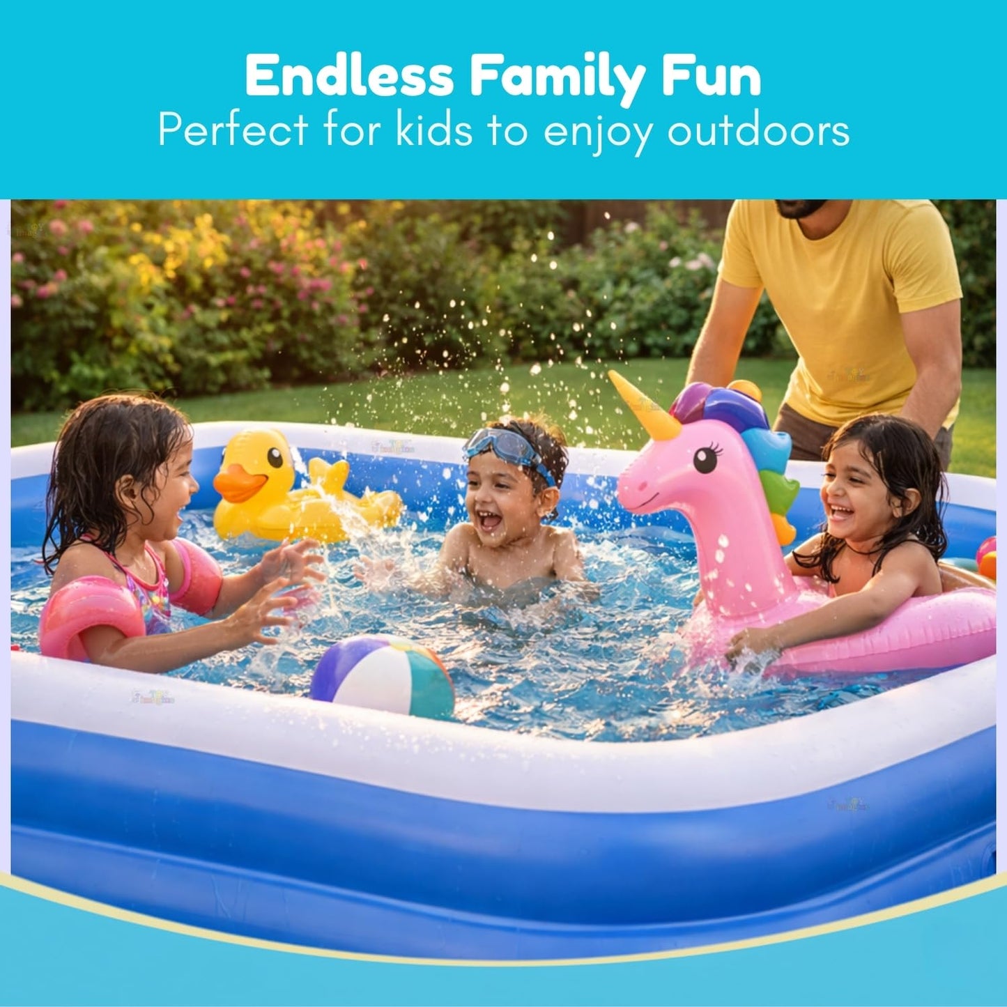 Toy Imagine 𝟏𝟎 𝐅𝐭 Big Inflatable Swimming Pool